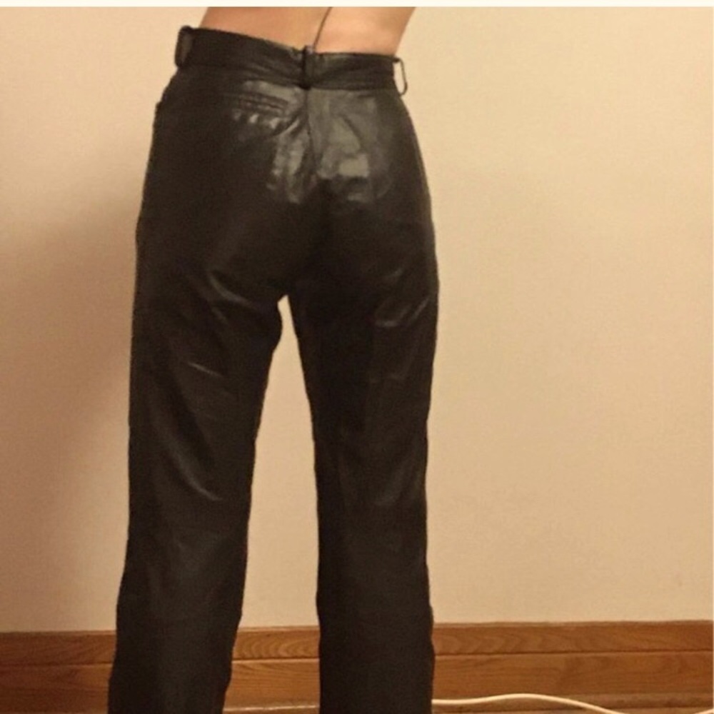 Vintage Laurence Roy high-waisted leather pants - Picture 2 of 10